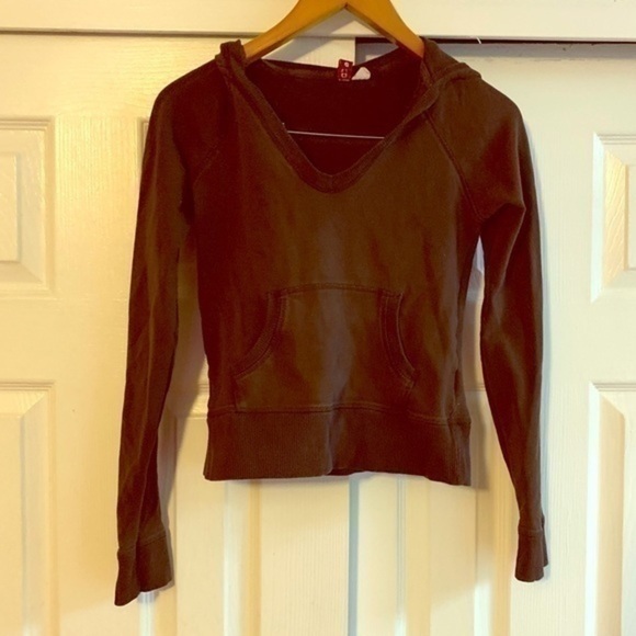 H&M Brown Hooded Sweatshirt Size 6 - Picture 1 of 6